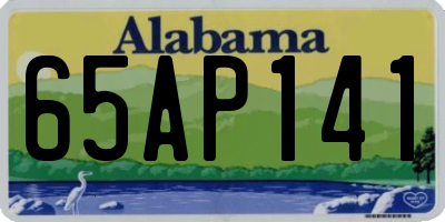 AL license plate 65AP141
