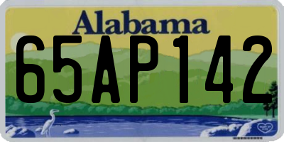 AL license plate 65AP142