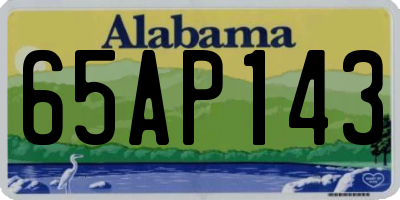 AL license plate 65AP143