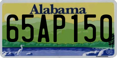 AL license plate 65AP150
