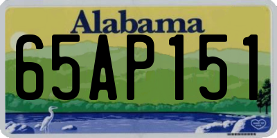 AL license plate 65AP151