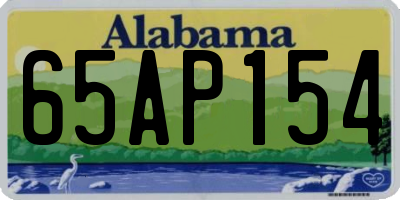 AL license plate 65AP154