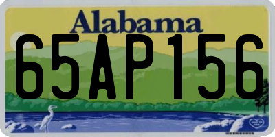 AL license plate 65AP156
