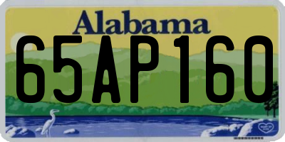 AL license plate 65AP160