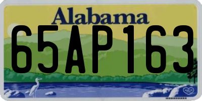 AL license plate 65AP163