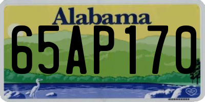 AL license plate 65AP170