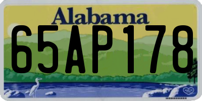 AL license plate 65AP178