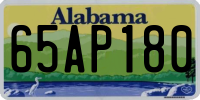 AL license plate 65AP180