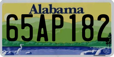 AL license plate 65AP182