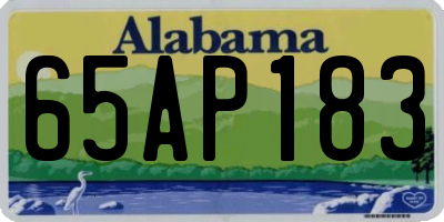 AL license plate 65AP183