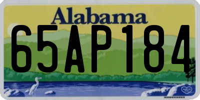 AL license plate 65AP184