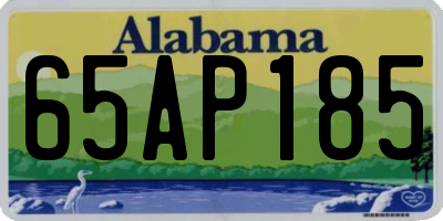 AL license plate 65AP185