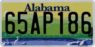 AL license plate 65AP186