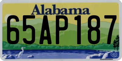 AL license plate 65AP187