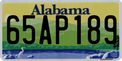 AL license plate 65AP189