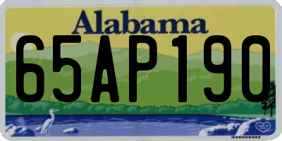 AL license plate 65AP190