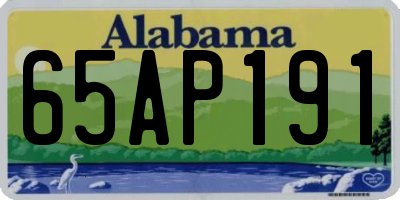 AL license plate 65AP191