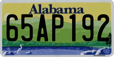 AL license plate 65AP192