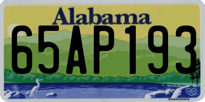 AL license plate 65AP193