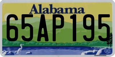 AL license plate 65AP195