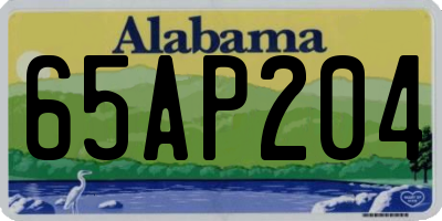 AL license plate 65AP204