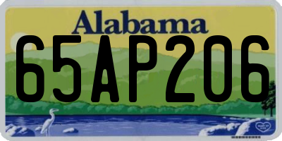 AL license plate 65AP206