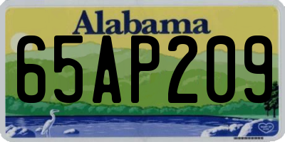 AL license plate 65AP209