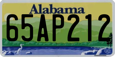 AL license plate 65AP212