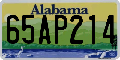 AL license plate 65AP214