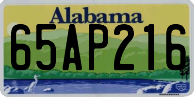 AL license plate 65AP216