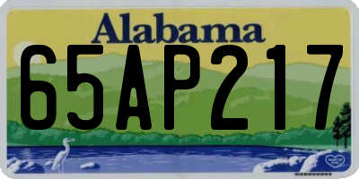 AL license plate 65AP217