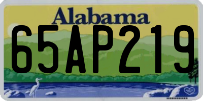 AL license plate 65AP219