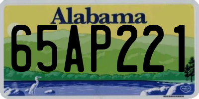 AL license plate 65AP221