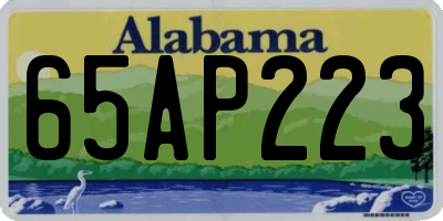 AL license plate 65AP223