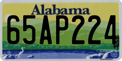 AL license plate 65AP224