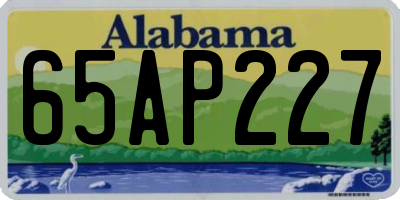AL license plate 65AP227
