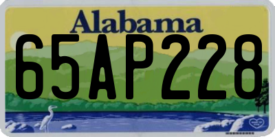 AL license plate 65AP228