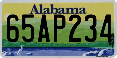 AL license plate 65AP234