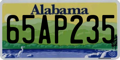 AL license plate 65AP235