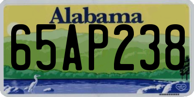 AL license plate 65AP238