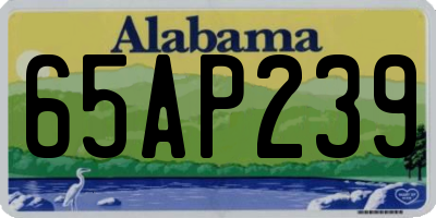 AL license plate 65AP239