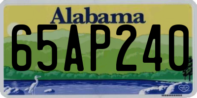 AL license plate 65AP240
