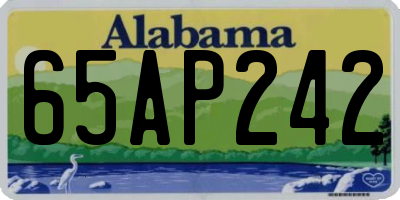 AL license plate 65AP242