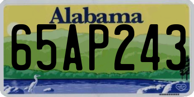 AL license plate 65AP243