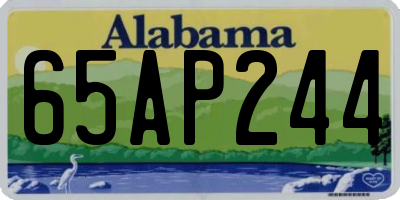 AL license plate 65AP244