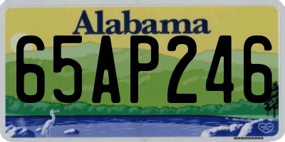 AL license plate 65AP246