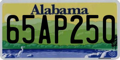 AL license plate 65AP250