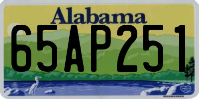AL license plate 65AP251