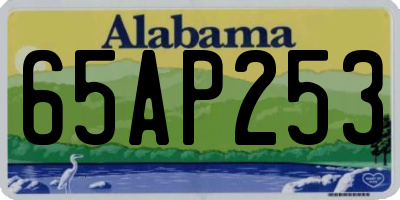 AL license plate 65AP253