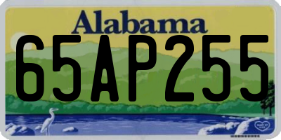 AL license plate 65AP255